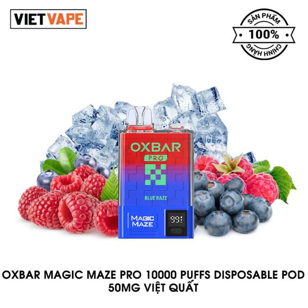 Oxva Oxbar Magic Maze Pro Việt Quất 10000 Hơi Sạc Lại Pod Dùng 1 Lần Chính Hãng