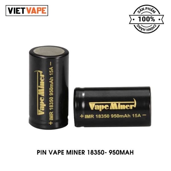 Pin Vape Miner 18350 950mAh Phụ Kiện Vape Chính Hãng