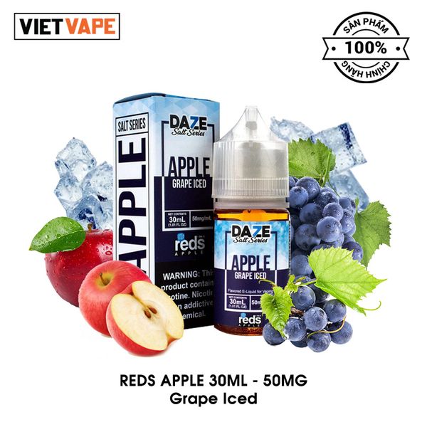 Red Apple Grape Iced Salt Nic 30ml Tinh Dầu Vape Mỹ Chính Hãng