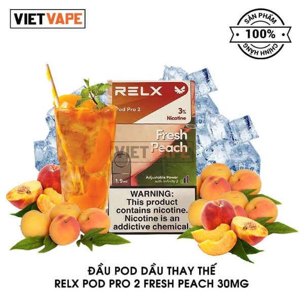 Đầu Pod Dầu Relx Pro Fresh Peach Chính Hãng