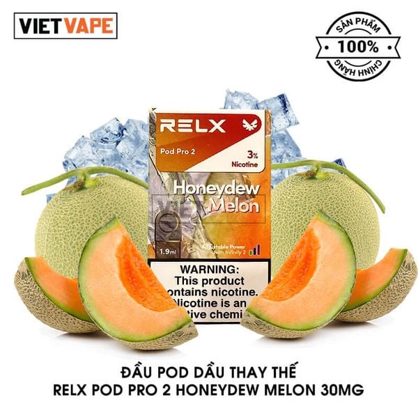Đầu Pod Dầu Relx Pro Honeydew Melon 30mg Chính Hãng