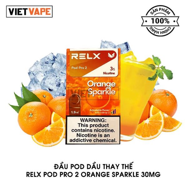 Đầu Pod Relx Pro Orange Sparkle 30mg Chính Hãng