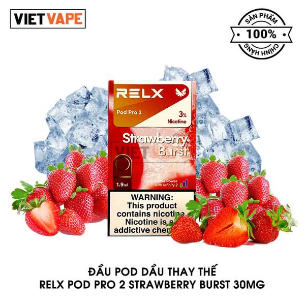 Đầu Pod Dầu Relx Pro Strawberry Burst Chính Hãng