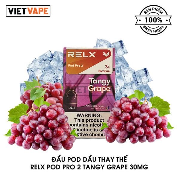 Đầu Pod Dầu Relx Pro Tangy Grape Chính Hãng