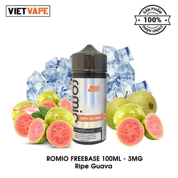 Romio Freebase Ripe Guava Freebase 100ml Tinh Dầu Vape Chính Hãng