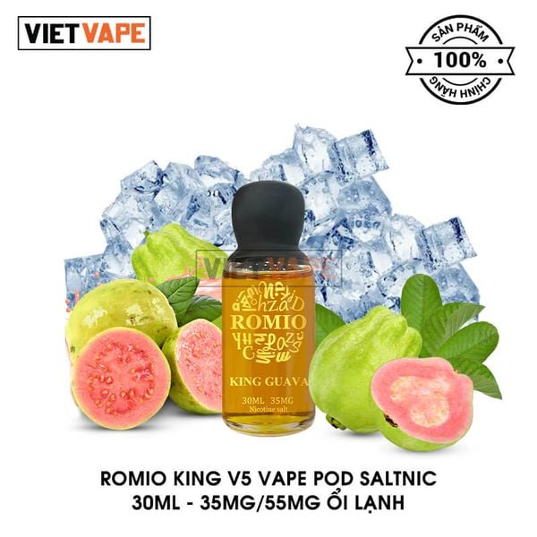 Romio V5 Ổi Lạnh Salt Nic 30ml Tinh Dầu Vape Chính Hãng