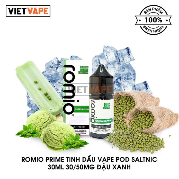 Romio Prime Đậu Xanh Salt Nic 30ml Tinh Dầu Vape Chính Hãng