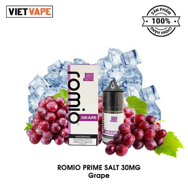 Romio Prime Grape Salt Nic 30ml Tinh Dầu Vape Chính Hãng