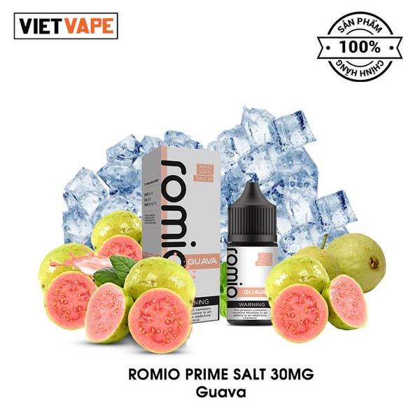 Romio Prime Guava Salt Nic 30ml Tinh Dầu Vape Chính Hãng