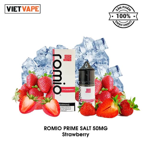 Romio Prime Strawberry Salt Nic 30ml Tinh Dầu Vape Chính Hãng