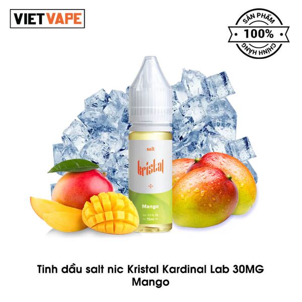 Kristal Mango Salt Nic 15ml Tinh Dầu Vape Malaysia Chính Hãng