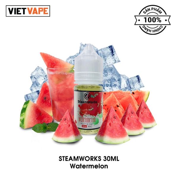 Steamworks Watermelon Salt Nic 30ml Tinh Dầu Vape Mỹ Chính Hãng