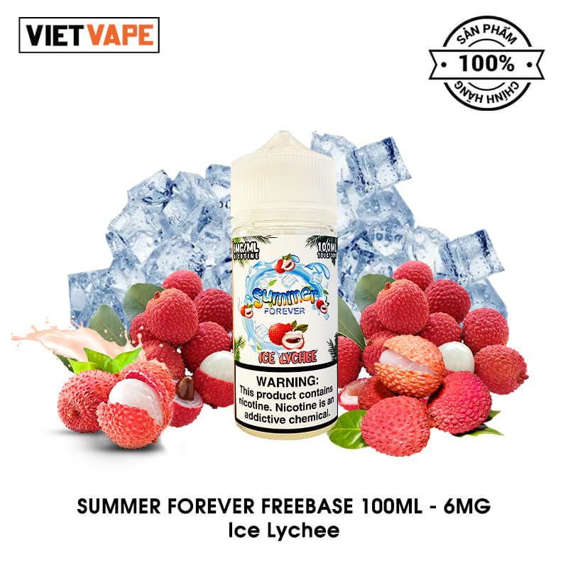 Summer Forever Ice Lychee Freebase 100ml Tinh Dầu Vape
