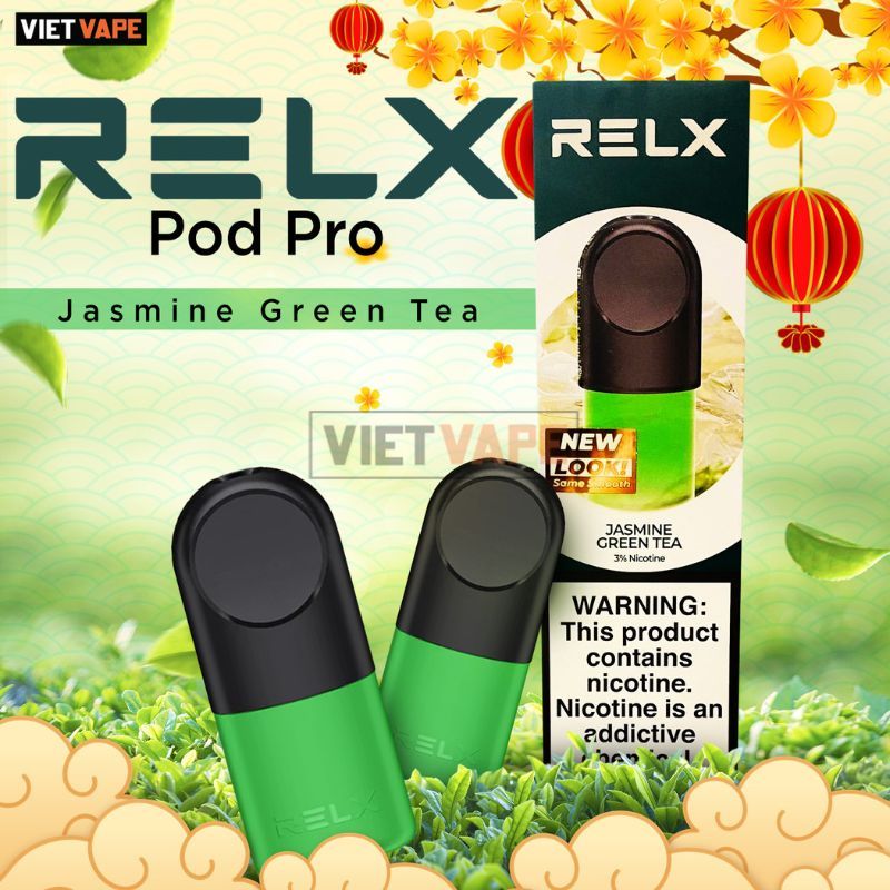 Đầu Pod Dầu Relx Pro Jasmine Green Tea 30mg Pack 2 Cái Chính Hãng