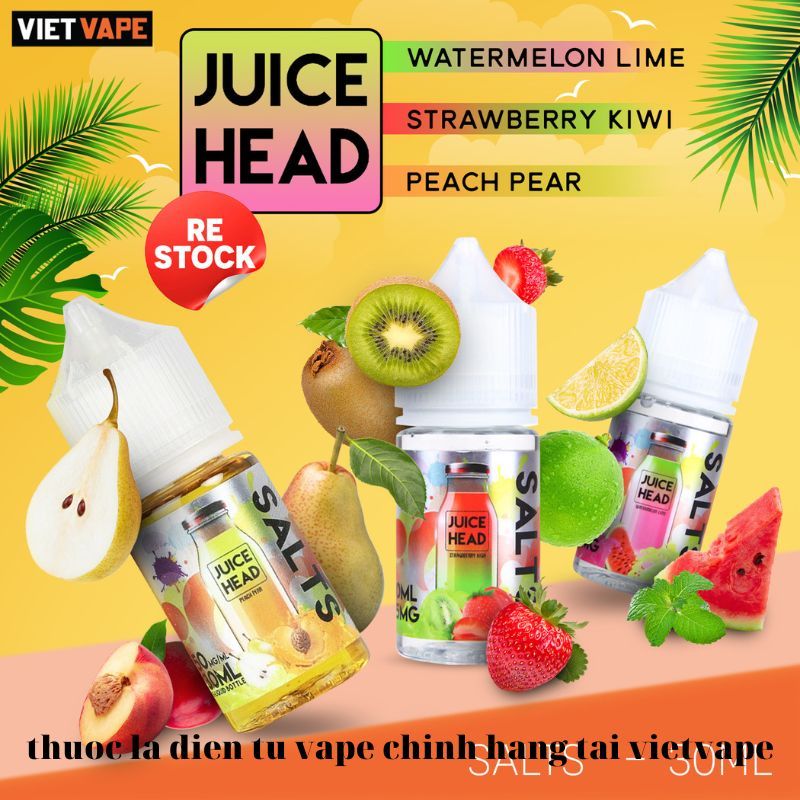 Juice Head Guava Peach Salt Nic 30ml Tinh Dầu Vape Mỹ