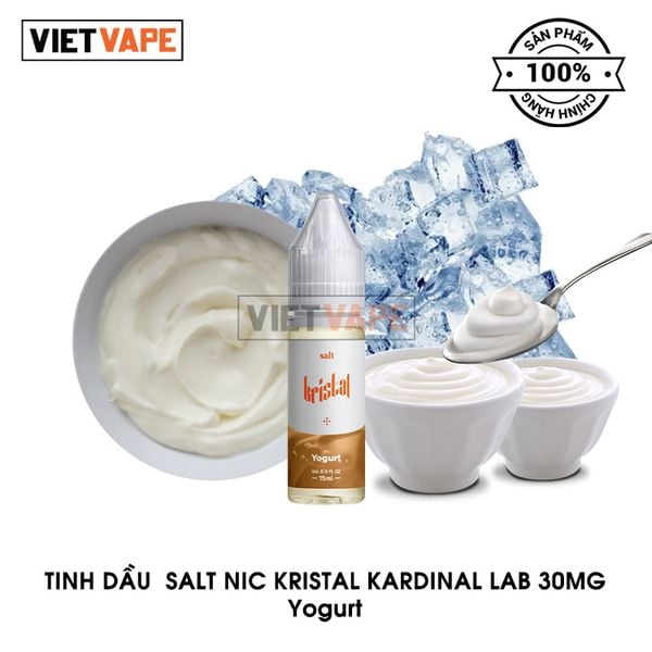 Kristal Yogurt Salt Nic 15ml Tinh Dầu Vape Malaysia Chính Hãng