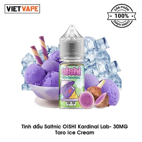 Oishi Taro Ice Cream Salt Nic 30ml Tinh Dầu Vape Malaysia Chính Hãng