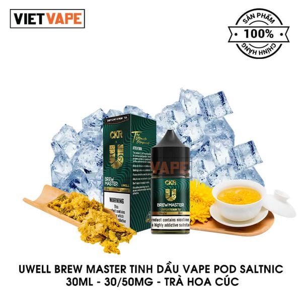 Uwell Brew Master Trà Hoa Cúc Salt Nic 30ml Tinh Dầu Vape Chính Hãng
