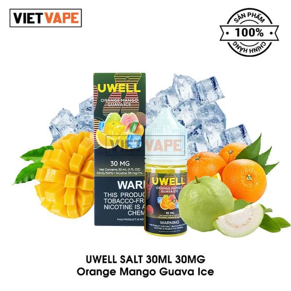Uwell Orange Mango Guava Ice Salt Nic 30ml Tinh Dầu Vape Chính Hãng