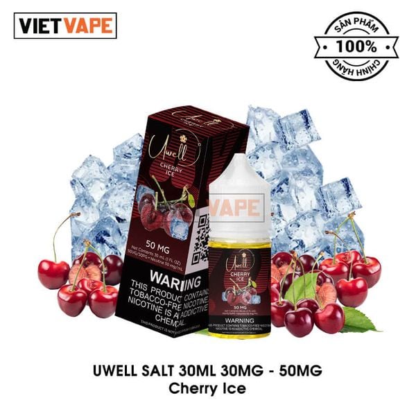 Uwell Cherry Ice Salt Nic 30ml Tinh Dầu Vape Chính Hãng