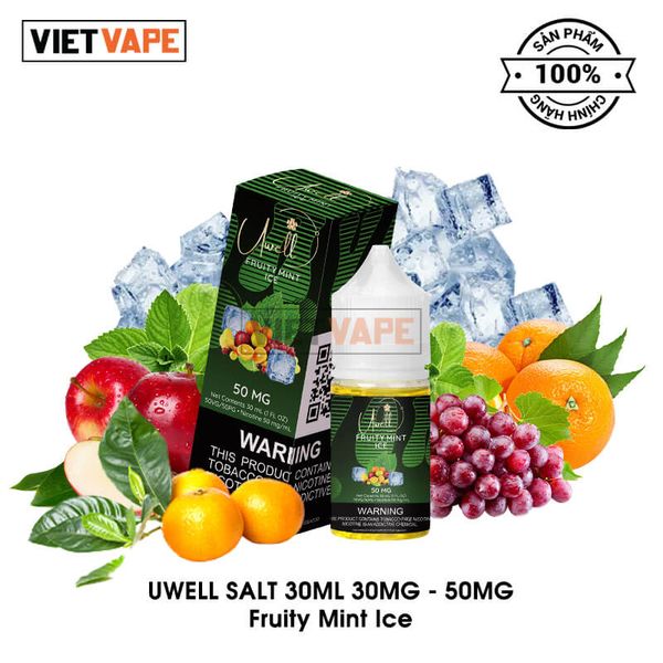 Uwell Fruity Mints Ice Salt Nic 30ml Tinh Dầu Vape Chính Hãng