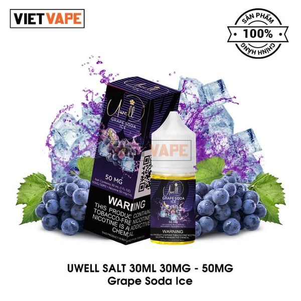 Uwell Grape Soda Salt Nic 30ml Tinh Dầu Vape Chính Hãng
