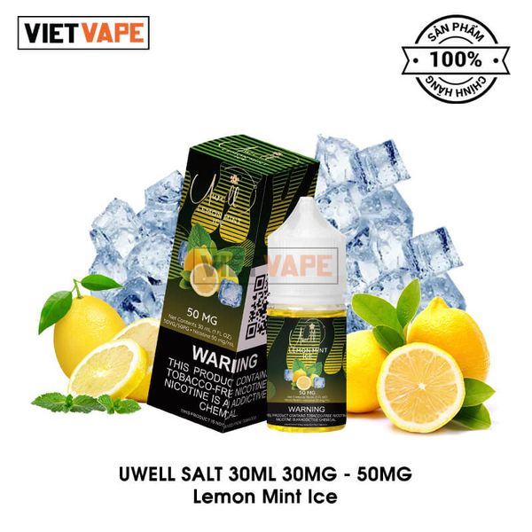 Uwell Lemon Mint Ice Salt Nic 30ml Tinh Dầu Vape Chính Hãng