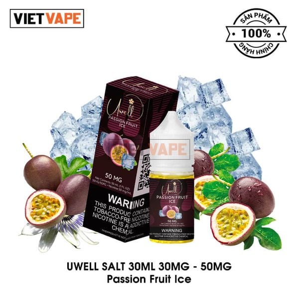 Uwell Passion fruit Ice Salt Nic 30ml Tinh Dầu Vape Chính Hãng