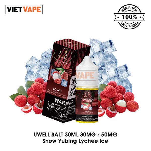 Uwell Snow Yubing Lychee Ice Salt Nic 30ml Tinh Dầu Vape Chính Hãng