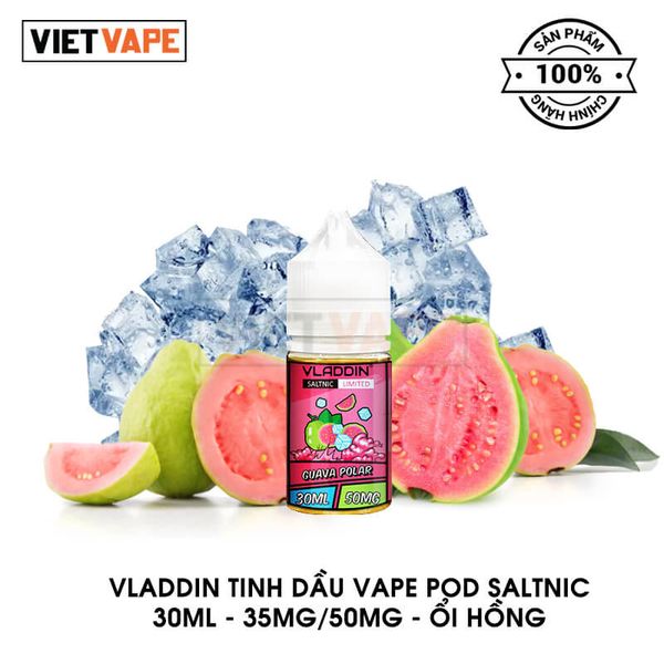 Vladdin Ổi Hồng Salt Nic 30ml Tinh Dầu Vape Chính Hãng