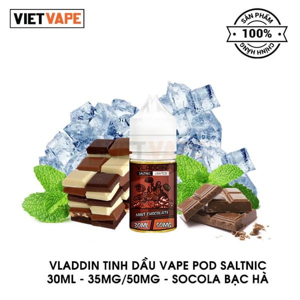 Vladdin Socola Bạc Hà Salt Nic 30ml Tinh Dầu Vape Chính Hãng