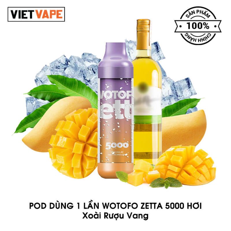 Wotofo Zetta Mint Ice 5000 Hơi Sạc Lại Pod Dùng 1 Lần