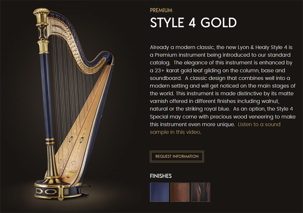  Đàn Harp Lyon & Healy Style 4 Concert Grand 