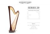  Đàn Harp Resonance Strings pedal harp, black with soundboard decorration (gloss) 