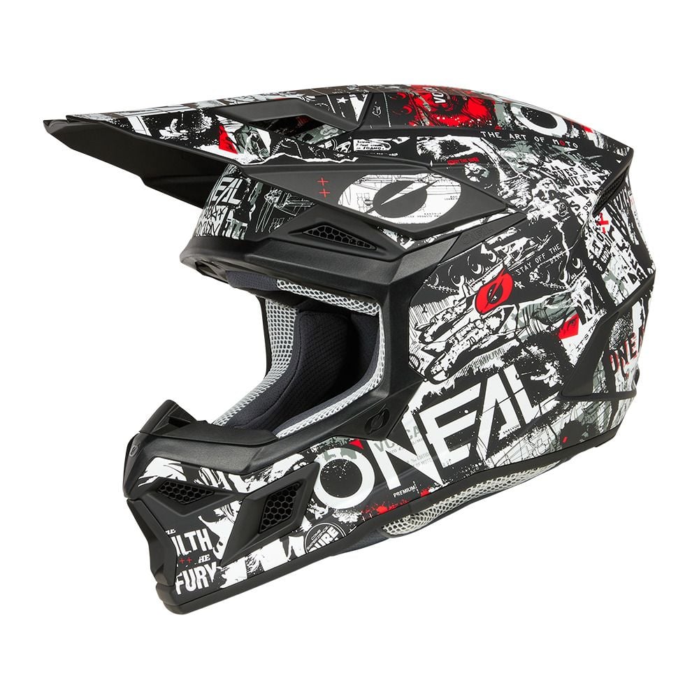 MŨ BẢO HIỂM FULLFACE O'NEAL 3SRS HELMET ATTACK V.25 BLACK/WHITE (ECE 22.06 & DOT)