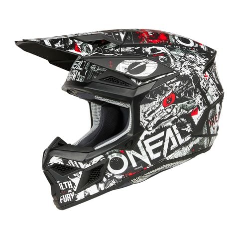 MŨ BẢO HIỂM FULLFACE O'NEAL 3SRS HELMET ATTACK V.25 BLACK/WHITE (ECE 22.06 & DOT)