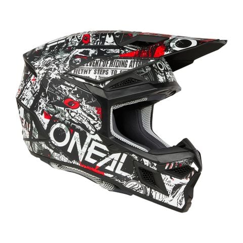MŨ BẢO HIỂM FULLFACE O'NEAL 3SRS HELMET ATTACK V.25 BLACK/WHITE (ECE 22.06 & DOT)