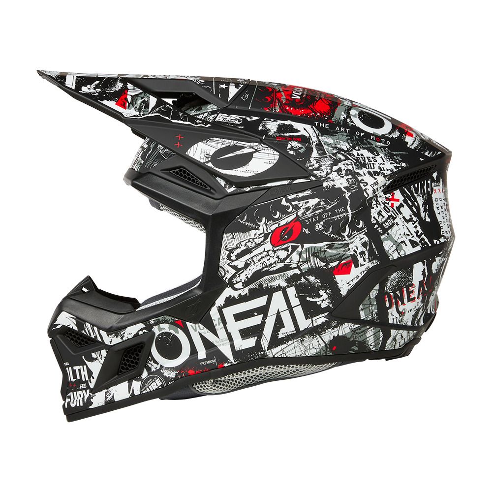 MŨ BẢO HIỂM FULLFACE O'NEAL 3SRS HELMET ATTACK V.25 BLACK/WHITE (ECE 22.06 & DOT)
