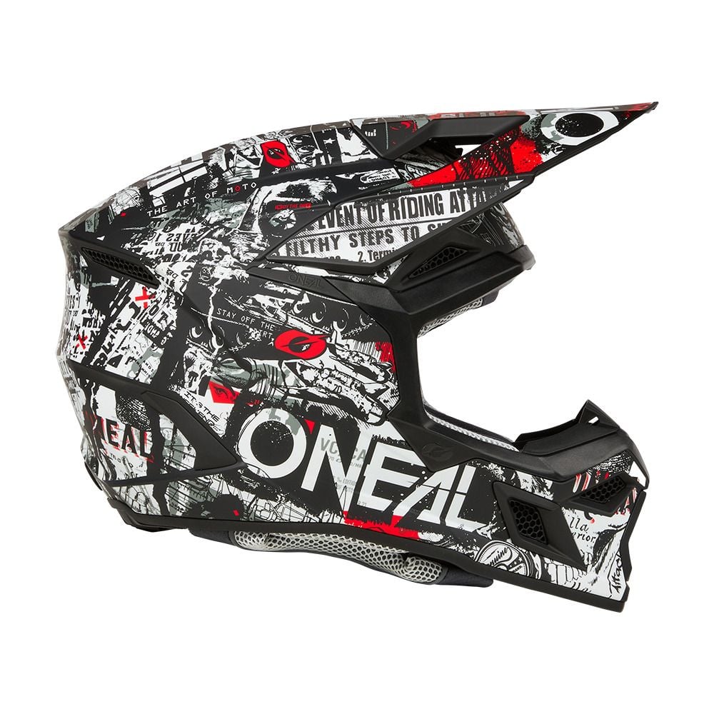 MŨ BẢO HIỂM FULLFACE O'NEAL 3SRS HELMET ATTACK V.25 BLACK/WHITE (ECE 22.06 & DOT)