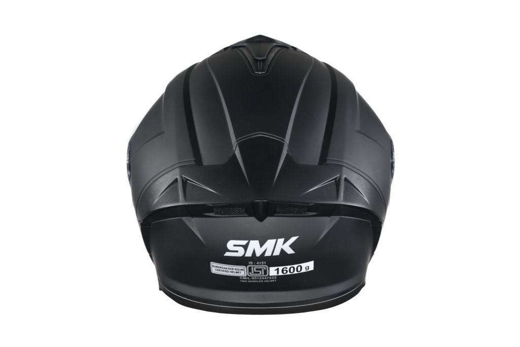MŨ BẢO HIỂM FULLFACE SMK TYPHOON SOLID - MATT BLACK - MA200 (ECE 22.05 & 06 | DOT)