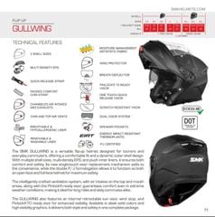 MŨ BẢO HIỂM FLIP UP SMK GULLWING SUPERTOUR GL153 (ECE 22.05 & 06 | DOT)