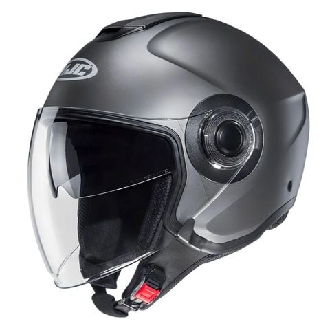 MŨ BẢO HIỂM OPEN FACE HJC i40N SOLID SEMI FLAT TITANIUM (ECE 22.06)