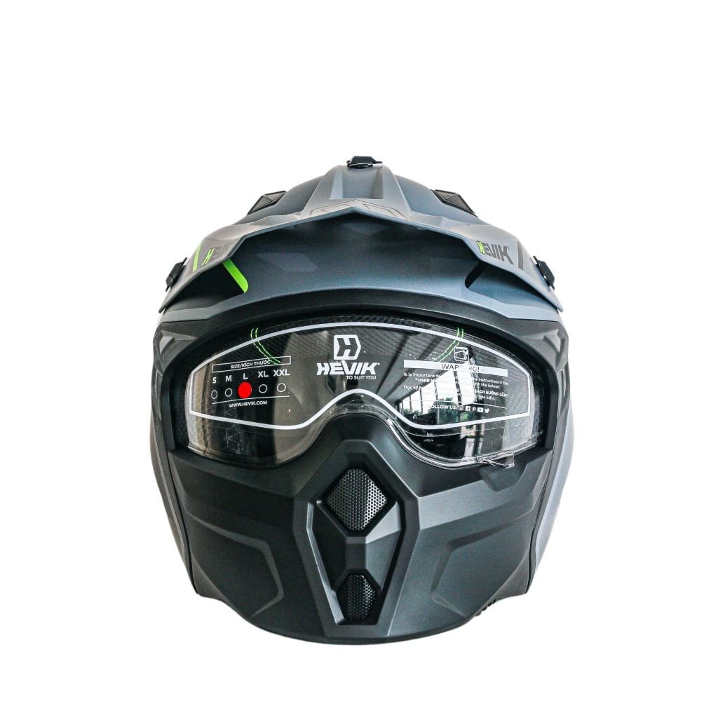 MŨ BẢO HIỂM HEVIK HV46 MORFEO FLASH MATT GREY/BLACK/YELLOW