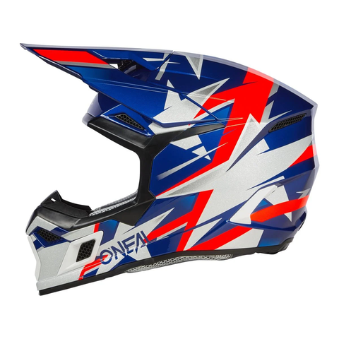 MŨ BẢO HIỂM FULLFACE  O'NEAL 3SRS HELMET RIDE V.24 BLUE/WHITE/RED (ECE 22.06 & DOT)