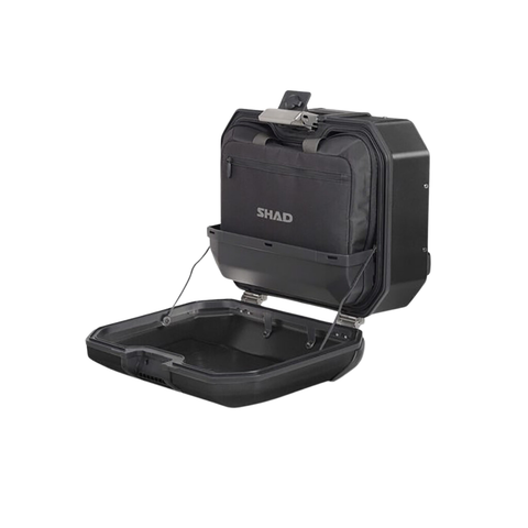 THÙNG NHÔM HÔNG XE MOTO TREO BÊN TRÁI - PHIÊN BẢN ĐEN NHÁM - SHAD LEFT SIDE CASE TR36L TERRA BLACK EDITION - 36 LÍT