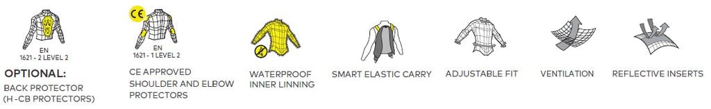 ÁO GIÁP BẢO HỘ MOTO HEVIK VULCAN JACKET - BLACK