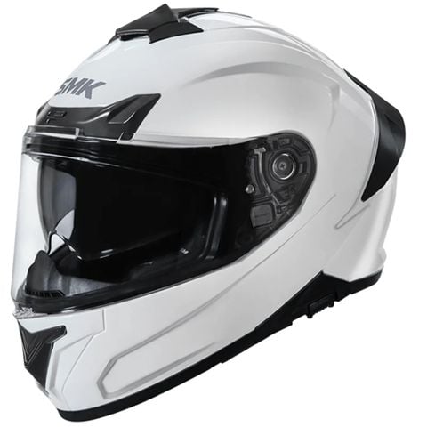 MŨ BẢO HIỂM FULLFACE SMK TYPHOON SOLID - WHITE - GL100 (ECE 22.05 & 06 | DOT)