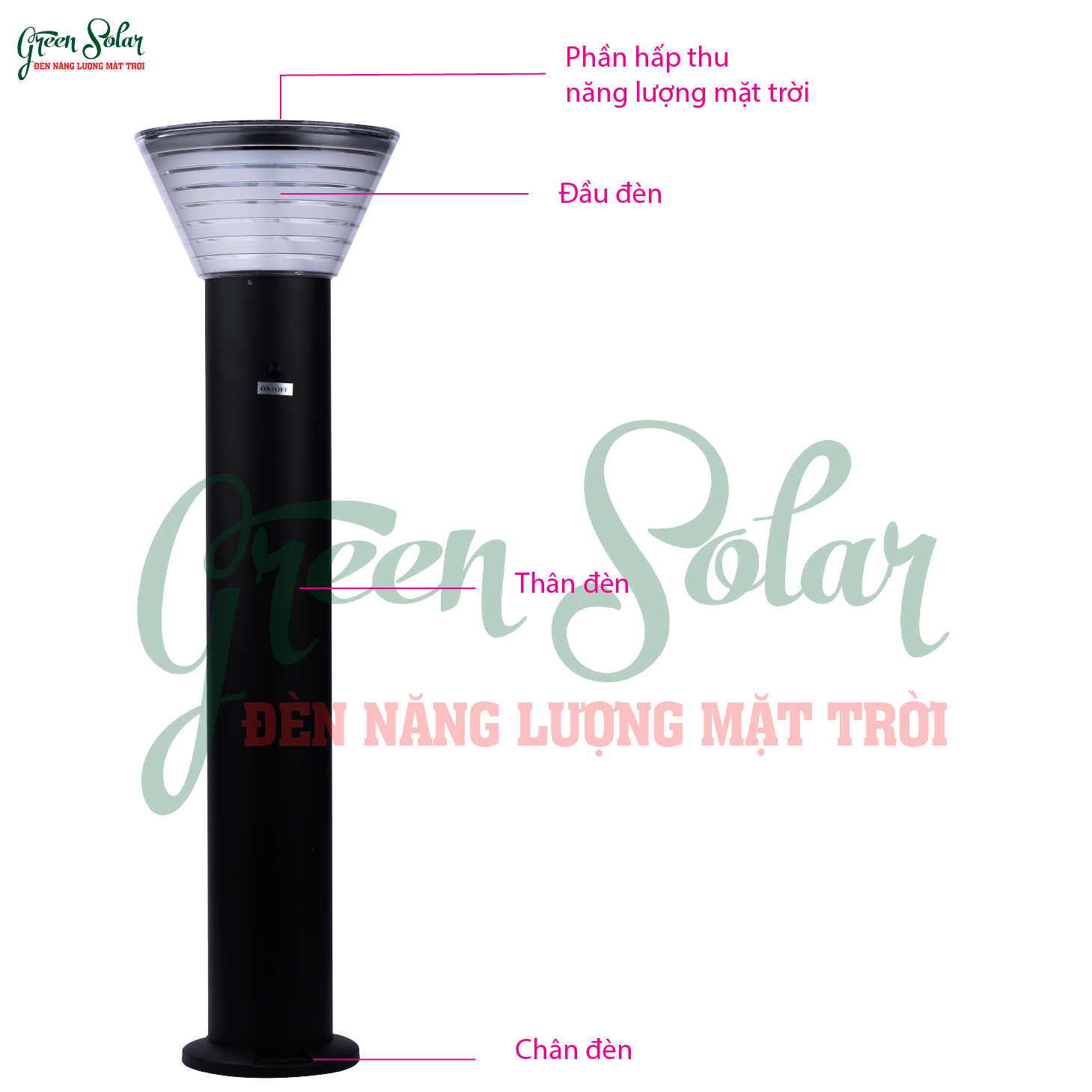  Đèn lối đi pha lê tròn cao 