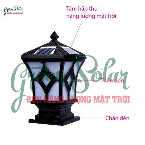  Đèn trụ cổng hình quạt lớn 