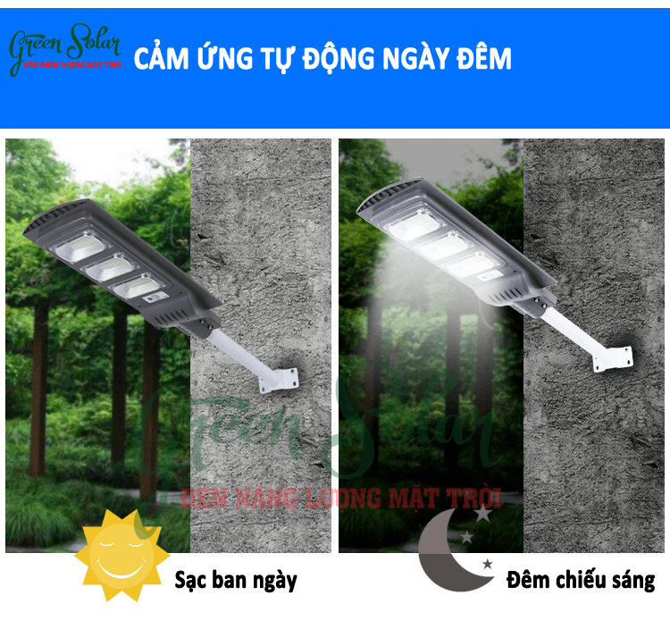 Đèn đường năng lượng mặt trời 90W – Tặng kèm ống trụ - Anh sáng mạnh